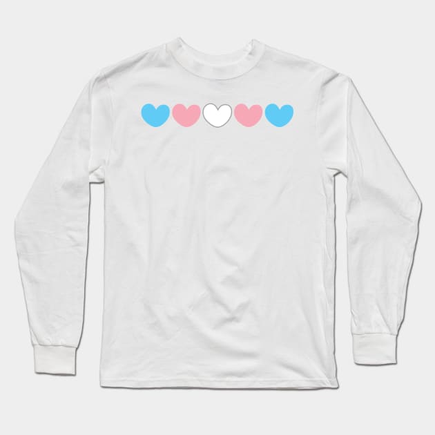 Trans pride flag Long Sleeve T-Shirt by snowshade